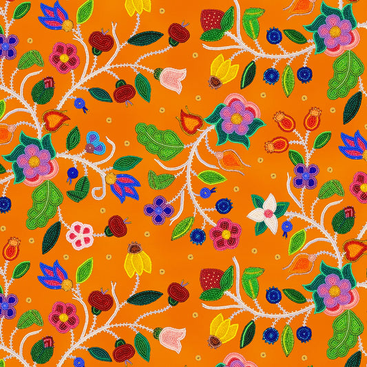 Cotton Fabric Spring Majesty #35000 Orange - Half Yard
