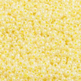 8/0 Czech Seed Beads #37186V Yellow Ceylon 22g