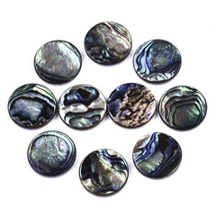 Shell Cabochon Natural Abalone Round 20mm 2/pk