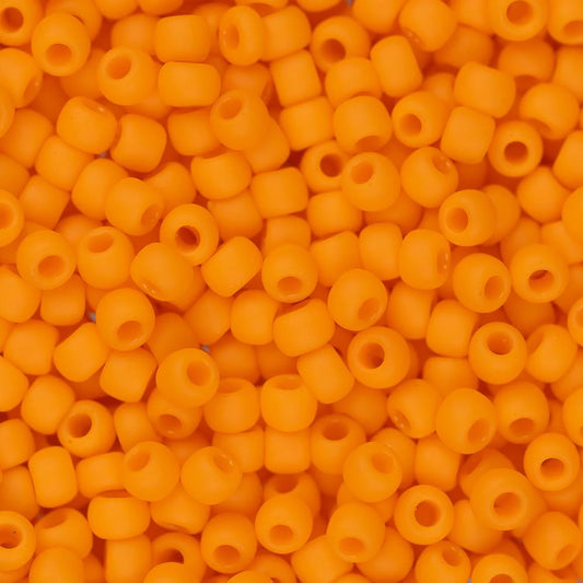 8/0 Toho Seed Beads #42DF Opaque Frosted Cantaloupe 8-9g Vial