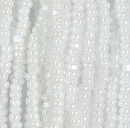13/0 Czech Charlottes #46102 Opaque White Luster 12str/Hank