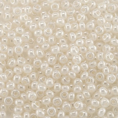 8/0 Czech Seed Beads #47102V Pearl Ceylon 22g