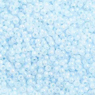 8/0 Czech Seed Beads #57534V Blue Ceylon AB 22g