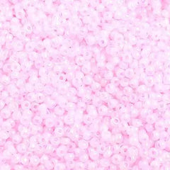 8/0 Czech Seed Beads #57573V Pink Ceylon AB 22g