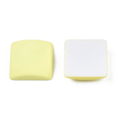 *Resin Cabochons, Square 16mm Pastel Yellow 10/pk