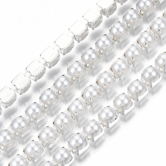 Metal 4mm Silver Pearl Banding by the Yard