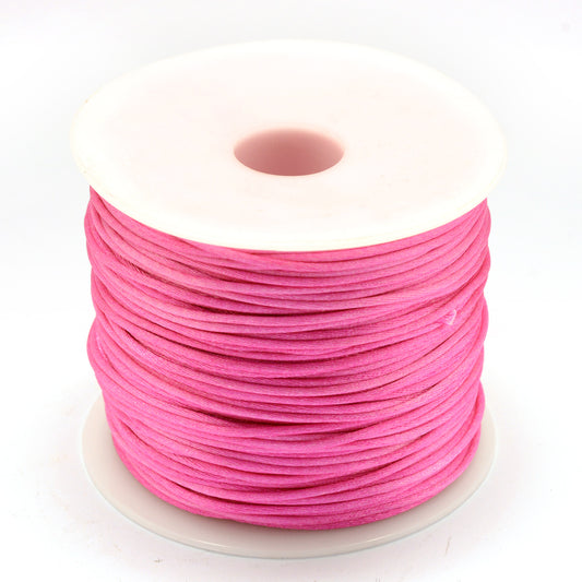 Satin Rattail Cord 1.5mm Fuchsia 100yd