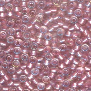 6/0 Miyuki Seed Beads #3639 Pearlized Pink Crystal AB 20g