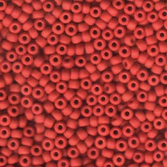 6/0 Miyuki Seed Beads #0408F Opaque Matte Red 20g