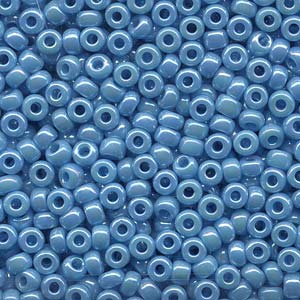6/0 Miyuki Seed Beads #0413R Opaque Turquoise Blue AB 22g