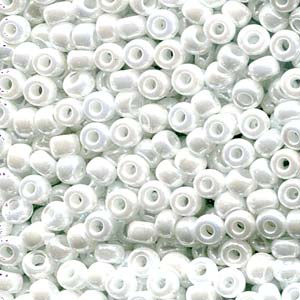 6/0 Miyuki Seed Beads #0420 Ceylon White Pearl 22g