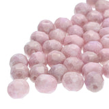 Fire Polished 8mm Round Chalk Lilac Luster 20/Strand