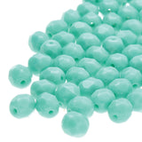 Fire Polished 8mm Round Green Turquoise 20/Strand