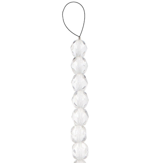 Fire Polished 6mm Round Crystal 25/Strand