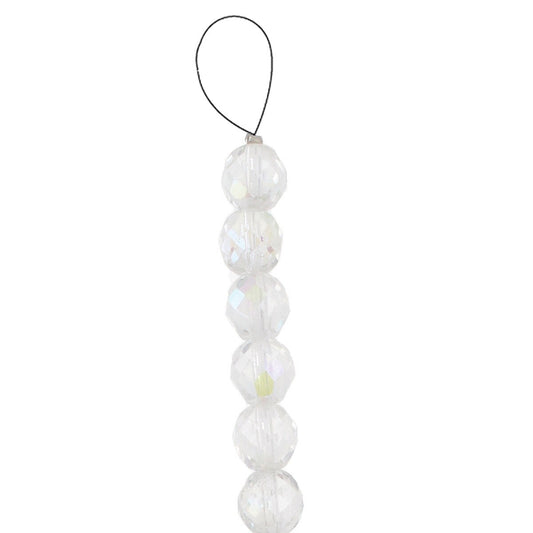 Fire Polished 8mm Round Crystal AB 20/Strand