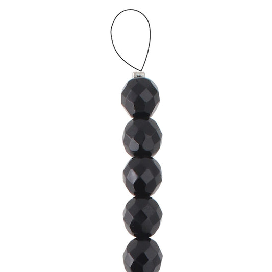Fire Polished 8mm Round Jet Black 20/Strand