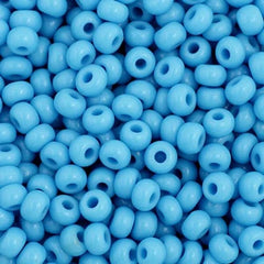 8/0 Czech Seed Beads #63050V Opaque Turquoise 22g