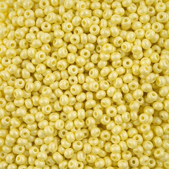 6/0 Czech Seed Beads #120 Permalux Light Yellow 24g