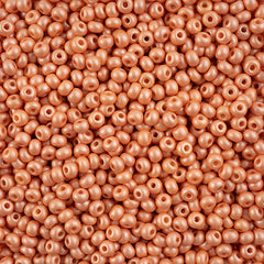 6/0 Czech Seed Beads #124 Permalux Apricot 24g