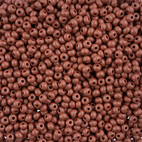 8/0 Czech Seed Beads #046 Permalux Brown 22g