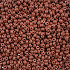 6/0 Czech Seed Beads #126 Permalux Brown 24g