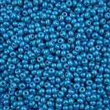 8/0 Czech Seed Beads #058 Permalux Dark Turquoise 22g