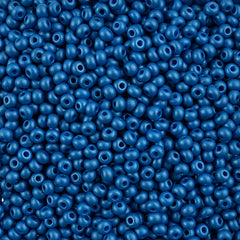 6/0 Czech Seed Beads #140 Permalux Blue 24g