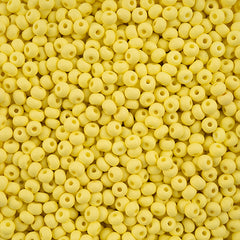 6/0 Czech Seed Beads #142 Permalux Matte Light Yellow 24g