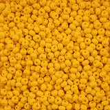 8/0 Czech Seed Beads #063 Permalux Matte Dark Yellow 22g