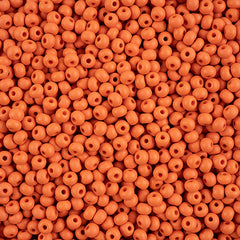 6/0 Czech Seed Beads #145 Permalux Matte Orange 24g