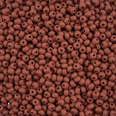 6/0 Czech Seed Beads #148 Permalux Matte Brown 24g