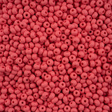 8/0 Czech Seed Beads #069 Permalux Matte Red 22g