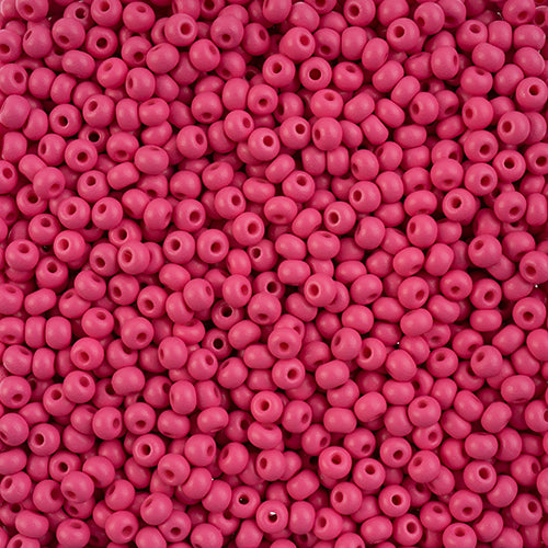 8/0 Czech Seed Beads #072 Permalux Matte Fuchsia 22g