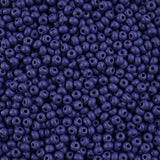 8/0 Czech Seed Beads #076 Permalux Matte Dark Violet 22g