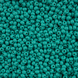 8/0 Czech Seed Beads #078 Permalux Matte Sea Green 22g