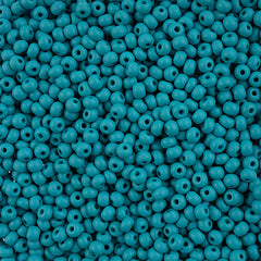 6/0 Czech Seed Beads #159 Permalux Matte Teal 24g