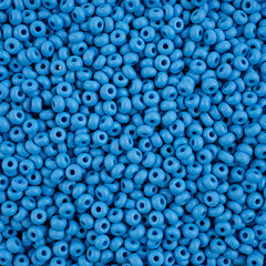 6/0 Czech Seed Beads #161 Permalux Matte Light Blue 24g