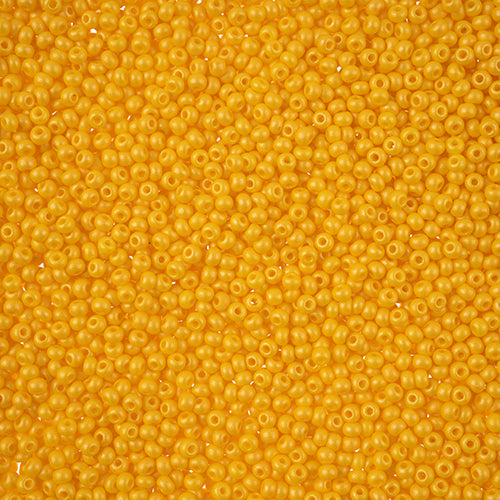 10/0 Czech Seed Beads #132 Permalux Dark Yellow 22g