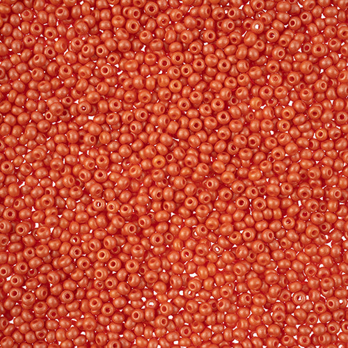 10/0 Czech Seed Beads #134 Permalux Orange 22g