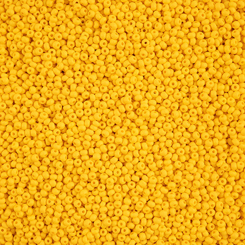 10/0 Czech Seed Beads #154 Permalux Matte Dark Yellow 22g