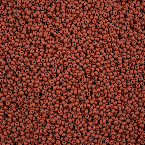11/0 Czech Seed Beads #43168 Permalux Matte Brown 23g
