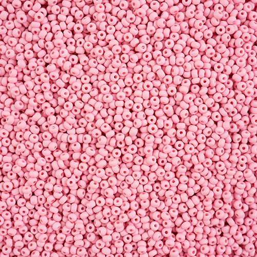 10/0 Czech Seed Beads #162 Permalux Matte Light Pink 22g