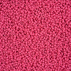 10/0 Czech Seed Beads #163 Permalux Matte Fuchsia 22g