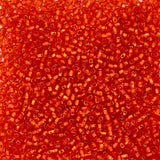 10/0 Perles de Rocailles Tchèques #1306V Argent Doublé Orange 22g