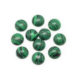 12mm Malachite (Synthetic/Dyed) Cabochons 2/pk