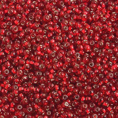 10/0 Czech Seed Beads #1308V S/L Red 22g