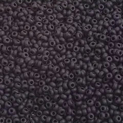 10/0 Czech Seed Beads #29347 Matte Black 22g