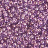 8/0 Czech Seed Beads #01031V Amethyst Bronze Coat 22g