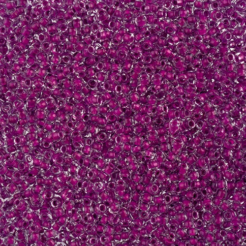 8/0 Czech Seed Beads #01519V Colour Lined Neon Purple 22g