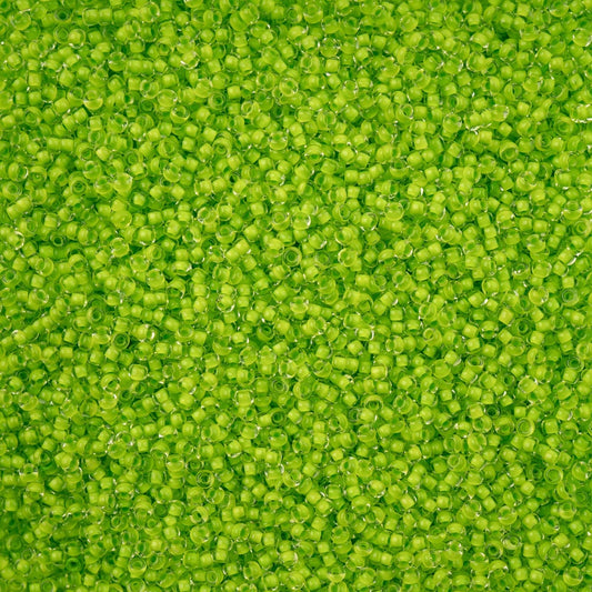 11/0 Czech Seed Beads #01547 C/L Terra Intensive Light Green 23g